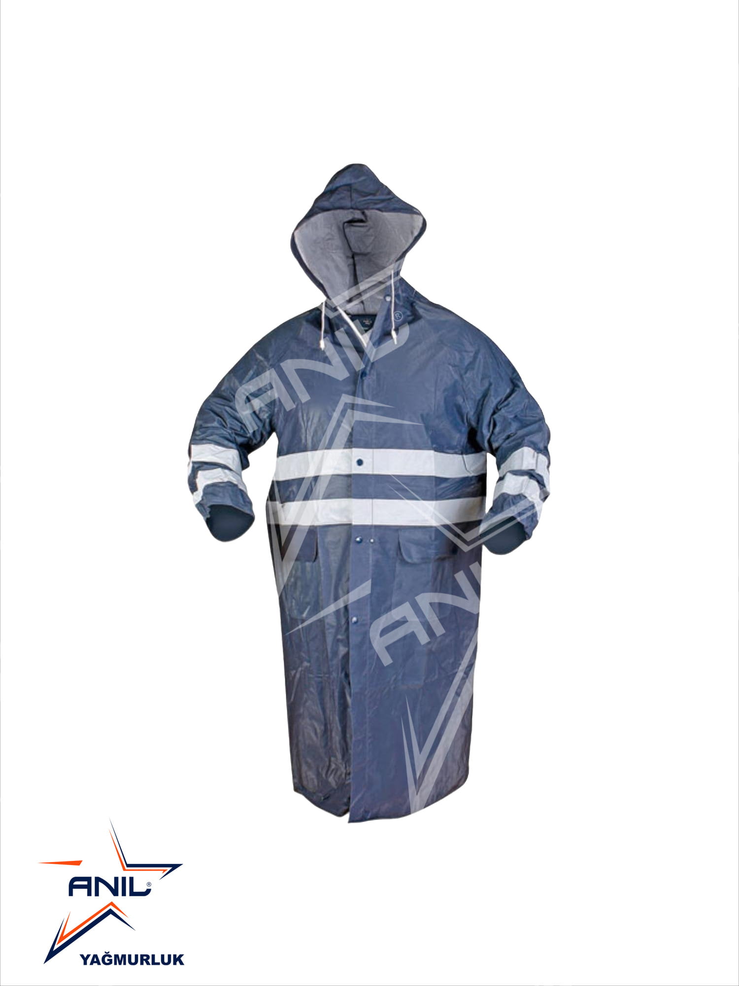 Reflektörlü 0,32mm Pardesü Yağmurluk